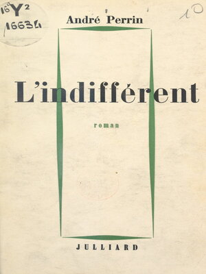 cover image of L'indifférent